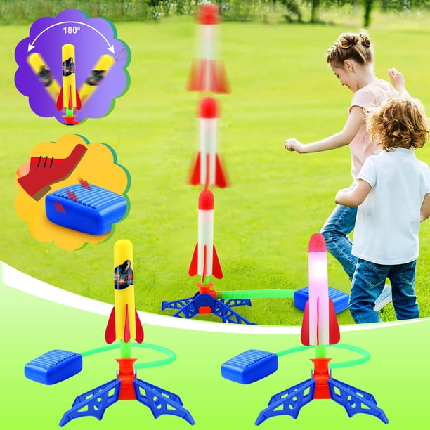 Xihbxyly Dia Del Primer Ministro Los Niños Pisan Pequeños Lanzacohetes de Juguete para Niños Juguetes Al Aire Libre para Niños Juguetes Al Aire Libre para Niños