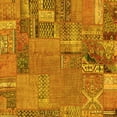 thumbnail image 1 of Ahgly Company Machine Washable Indoor Square Patchwork Yellow Transitional Area Rugs, 6' Square, 1 of 4