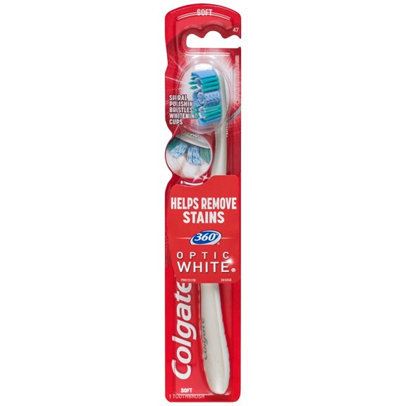 Colgate 360° Optic White Whitening Toothbrush Soft (Pack of 8)