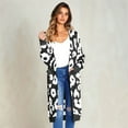 thumbnail image 5 of Women'S Cardigan Sweaters Leopard Long Sleeve Open Front Outwear Fall Winter Loose Knit Cheetah Long Cardigan, 5 of 8