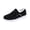Black, variant on Willtoo Winter Flat Shoes Womens Round Toe Thick Sole Casual Loafers Warm Plush Lined Fuzzy Slip On Platform Shoes Non Slip Comfortable Walking Shoes