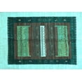 thumbnail image 1 of Ahgly Company Indoor Rectangle Abstract Light Blue Contemporary Area Rugs, 7' x 9', 1 of 4