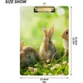 thumbnail image 3 of FMSHPON Rabbits Easter Bunnies Clipboard Hardboard Wood Nursing Clip Board and Pull for Standard A4 Letter 13x9 inches, 3 of 7