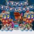 thumbnail image 2 of Roblox birthday party decoration set, equipped with Happy Birthday banners, latex balloons, Cake topper/Supercake topper supplies, 2 of 9