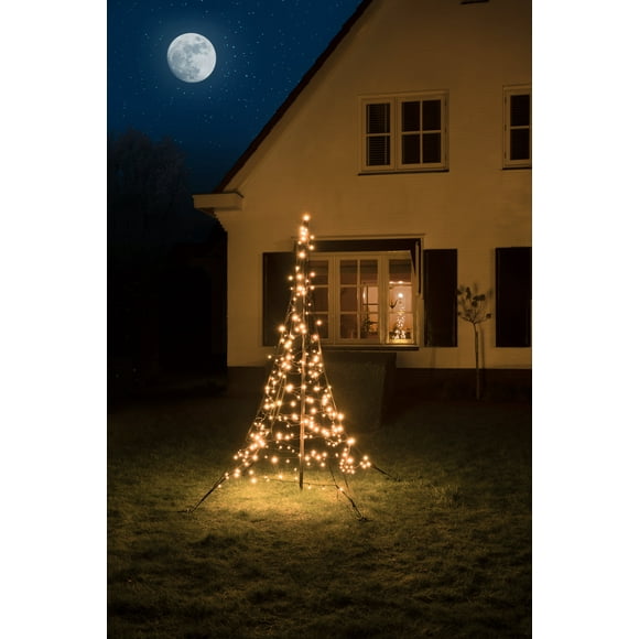 Outdoor Lighted Christmas Trees