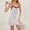 White, variant on Jumper Dress Prom Dress Ladies' Lace Patchwork Sequin Suspender V-neck Dress White 2X
