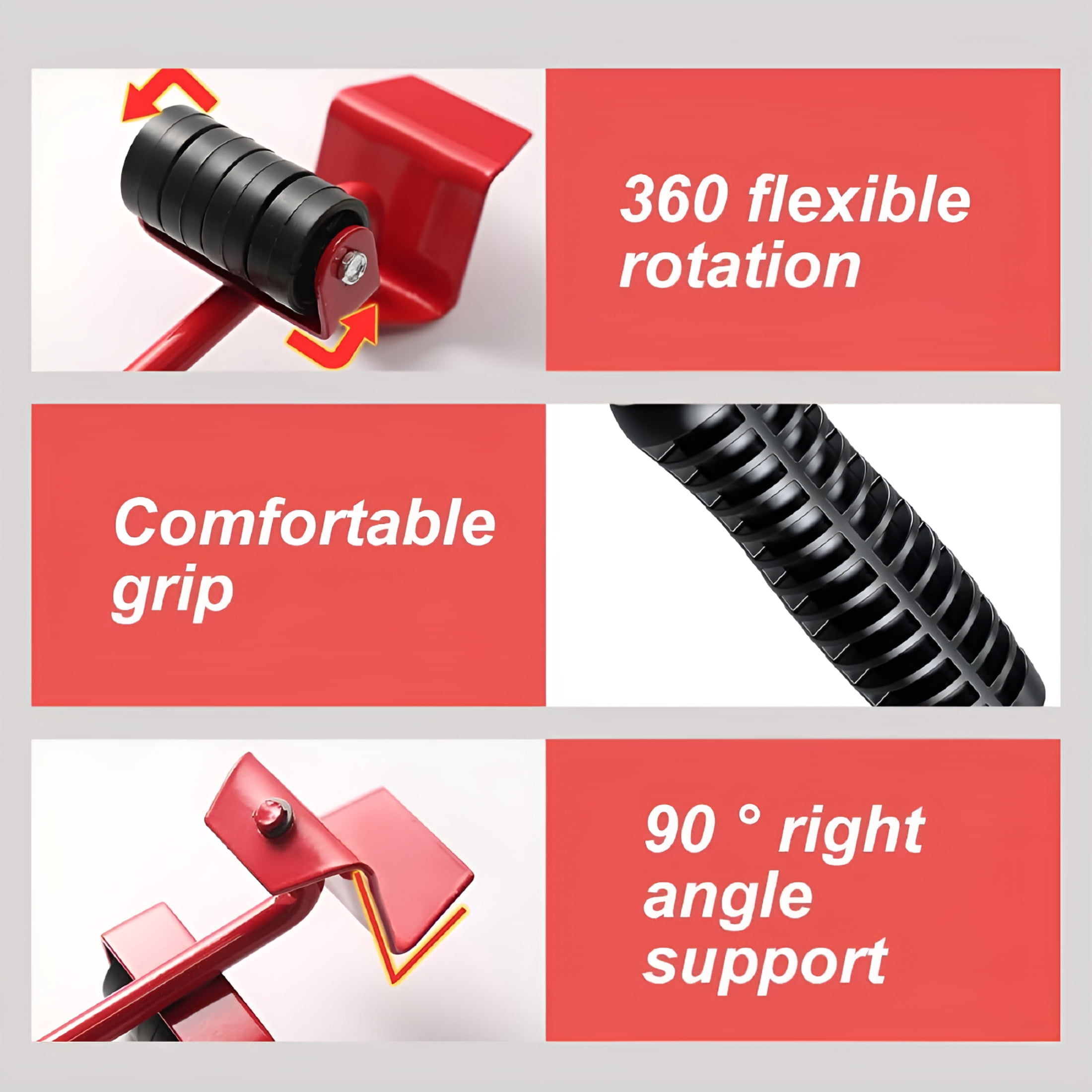 XIBUFE Furniture Lift Mover Tool Set,Heavy Duty Furniture Lifter With 4 Sliders with 360°Swivel,Moving Lifting for Home,Office,Sofas,Beds,Refrigerators More Heavy Furniture,Effort-Saving Design
