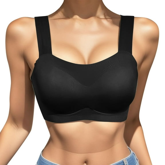 Sngxgn Sports Bralettes Wireless Bra Tank Top Bra Sports Bra for Women Girls(Black,L)