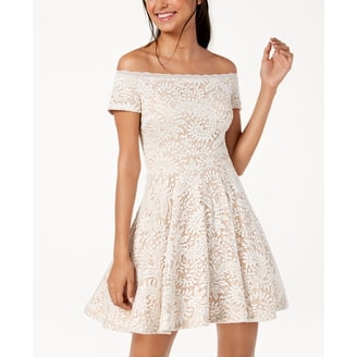 B Darlin Juniors' Embellished Applique-Waist Dress White Size 0 -  Walmart.com