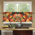 thumbnail image 4 of Yayeee Kitchen Curtains Tier Set of 2 Light Filtering 57"x36" Over Sink Window Panels, Colorful Leaves, 4 of 7