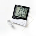 thumbnail image 4 of Termómetro Higrómetro con Reloj Medidor Digital de Humedad y Temperatura Eccomum Termómetro higrómetro, 4 of 6