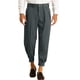 thumbnail image 1 of Pantalones de vestir formales cortos de color sólido con doble pliegue para hombres INSPIRE CHIC 38 Gris oscuro, 1 of 5
