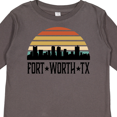 thumbnail image 4 of Inktastic Fort Worth Texas Skyline Retro Boys or Girls Long Sleeve Toddler T-Shirt, 4 of 5