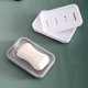 thumbnail image 4 of Jabonera de baño con desagüe, ahorrador de jabón para ducha, fácil de limpiar, secar, evita la formación de espuma (blanco), 4 of 5