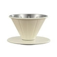 thumbnail image 1 of Visland Coffee Filter Cone Stainless Steel Hand Drip Pour Over Coffee Funnel with Spiral Ribs Dishwasher Safe V-Shaped Coffee Filter for Most Coffee Makers Camping Home Brewing, 1 of 8