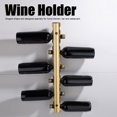 thumbnail image 3 of Vertical Wine Rack, Stainless Steel Wall Mounted Vertical Red Wine Bottle Holder Rack with Installation Accessories for Household Bar Supplies[Gold 12 holes], 3 of 9
