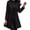 Black, variant on Women Woolen Jacket - Turn-down Collar Solid Color Single-breasted Coat Slim Fit Thermal Long Sleeved Commuting Dating Spring Fall Winter Overcoat