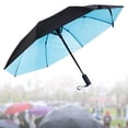thumbnail image 2 of plegable compacto de lluvia fuerte portátil con ventilador de Azul Yuyangstore sombrilla grande, 2 of 4