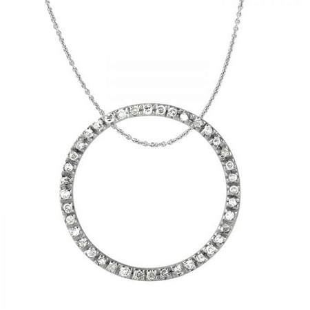 Foreli 0.16CTW Diamond 10k White Gold Necklace