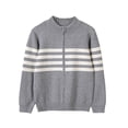 thumbnail image 1 of Beautyzll Chandails en Coton à Col Rond pour Garçons Enfants Cardigan à Manches Longues Tricoté pour 4-10T, 1 of 9