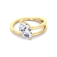 thumbnail image 3 of Kloe - Twist Band Solitare Moval Moissanite Lab-Diamond Engagement Ring, 3 of 5