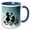 Blue/White, variant on 3drose, Little Sister and I, 11oz Two-tone Yellow Mug