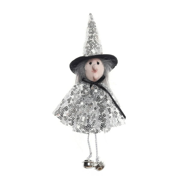 Xihbxyly Colgante de Bruja de Halloween, Linda Muñeca de Tela Colgante, Campanas de Viento, Ambiente Espeluznante, Decoración de Pared Interior, Decoración de Puerta de Entrada/Árbol, Decoración de F