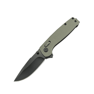 7.24-inch EDC Folding Pocket Knife, 440C Black Coated Blade, Nylon Fiberglass Handle with Reversible Clip for Camping and Everyday Carry Tools