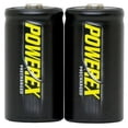 thumbnail image 1 of Powerex Batteries Rechargeables NiMH à Faible Auto-Décharge - 1.2V, 5000mAh, Lot de 2 (MHRCP2), 1 of 1
