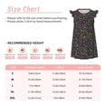 thumbnail image 3 of Fotbe Musical Notes Vestido de Dormir para Niñas de 3 a 10 Años, Mangas Cortas, Estilo Princesa, Pijama Camisón con Mangas Voladas-X-Large, 3 of 6