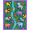 Teal, Pattern 1, variant on ODIKA 2x3 Machine Washable Non-Slip Area Rug, Tropical Rainforest Creatures Featuring Monkeys Parrots Toucans High Traffic Rug with Pad, Pink, 681960