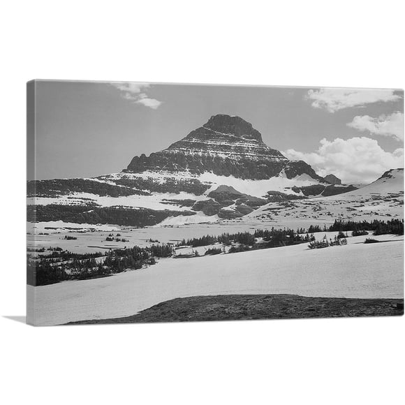 ARTCANVAS Mountains - From Logan Pass - Glacier National Park - Montana Canvas Art Print by Ansel Adams - Size: 18" x 12" (1.50" Deep)