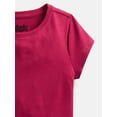 thumbnail image 3 of Wonder Nation Girls Kid Tough Tee with Short Sleeves, Sizes 4-18 & Plus, 3 of 3