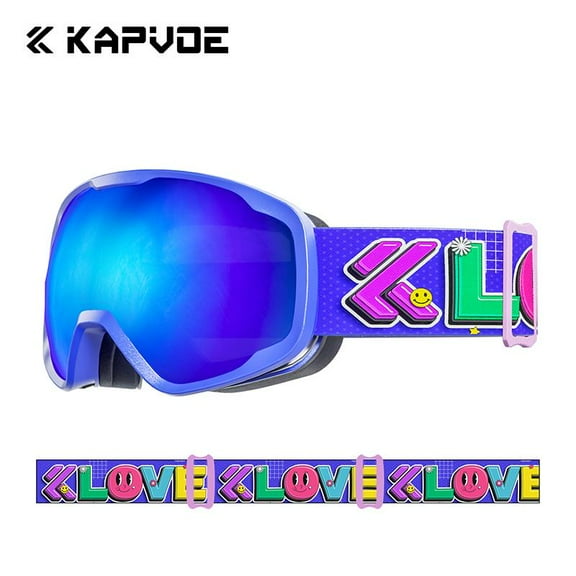 Kapvoe Kids Skiing Glasses Children Snow Goggles teenager Outdoor Sports Glasses Anti-fog Child Snowboard Goggle Skating competition Eyewear UV400 Skiing Glasses