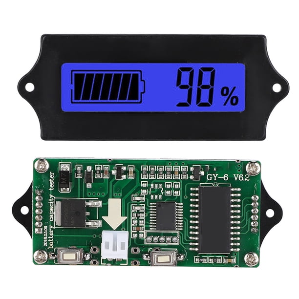 Pantalla 12-84V GY-6G Batería Energía LCD Pantalla Digital Medidor De Voltaje Voltímetro Con Alarma De Luz