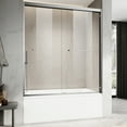 thumbnail image 4 of UKD06- 56"-60" W x 72" H Double Sliding Frame Shower Door with 5/16" Clear Tempered Glass,Stainless Steel Roller Brackets,Waterproof Threshold Track,Easy-Cleaning Coating & Towel Bar/Knob, 4 of 8