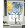 thumbnail image 5 of Yellow Blue Spring Floral Tie Up Curtains for Window, Thermal Insulted Balloon Shade Adjustable Rod Pocket Curtains Valance Panels for Kitchen Bathroom Cafe 42 x 54 Pastoral Summer Botanical, 5 of 6