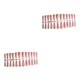 thumbnail image 1 of Vogacara 24 Piezas de Uñas Artificiales en Forma de T Estampado Rosa Amarillo 2 Piezas, 1 of 5