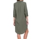 thumbnail image 3 of Vestido Camisa de Botones INSPIRE CHIC para Mujer, Casual, de Manga 3/4, Camisas con Cuello, Vestidos Livianos, Color Verde Oliva, 3 of 6