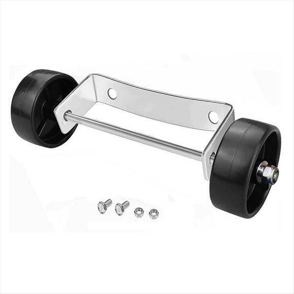 Kit de Ruedas para Calentador de Patio Universal: Soporte Plateado de Acero Inoxidable + Ruedas Negras, Rueda Alta para Calentador de Patio A Gas Propano