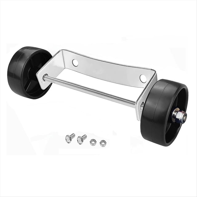 Kit de Ruedas para Calentador de Patio Universal: Soporte Plateado de Acero Inoxidable + Ruedas Negras, Rueda Alta para Calentador de Patio A Gas Propano