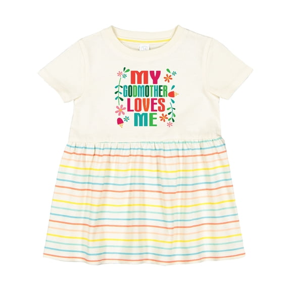 Inktastic My Godmother Loves Me Girls Girls Baby Dress