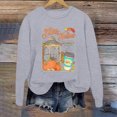 thumbnail image 2 of VBARHMQRT Chandail en Molleton Uni Femme chandail Tendance à Capuche Imprimé Lettre Col Rond pour Automne et Hiver, 2 of 3