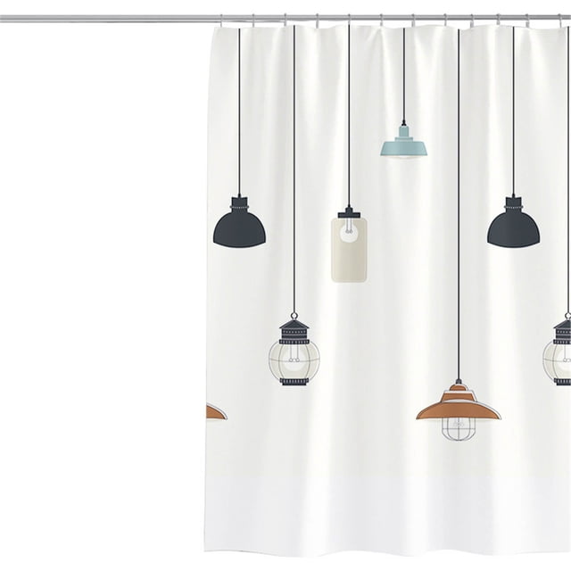 Waterproof Fabric Shower Curtain Or Polyester Soft Cloth & Hotel Quality Machine Washable White Shower Curtain Liner for Bath Tub