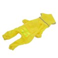 thumbnail image 4 of Chubasquero para mascotas ANGGREK diseño de 4 patas ajustable cómodo con capucha impermeable amarillo reflectante para mascotas grandes, 4 of 8