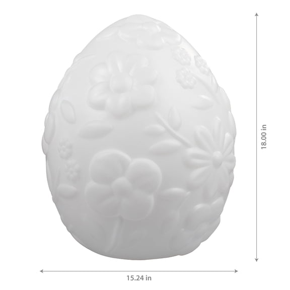 Lighted Easter Egg Decoration with Floral Pattern