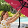 thumbnail image 6 of ACEGOSES 9ft Outdoor Patio Umbrella with Tilt 8 Ribs and Crank for Garden and Yard ,Red, 6 of 8