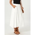 thumbnail image 3 of DARING DIVA Women's Flowy A-Line Midi Skirt Small White, 3 of 8