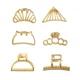 thumbnail image 4 of 1 pieza de tocado de garra de pelo geométrico salvaje Simple a la moda para mujeres y niñas, pinza de pelo de Metal de cangrejo, accesorios de garra, tocado, 4 of 5