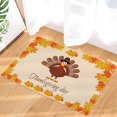 thumbnail image 3 of Fall Door Mat Outdoor Thanksgiving Pumpkin Brown Turkey Autunm Leaf Welcome Mats for Front Door,Indoor Entry Doormat,Non-Slip Kitchen Rug,Washable Floor Mat for Bathroom/Porch/Patio 16"X24", 3 of 6
